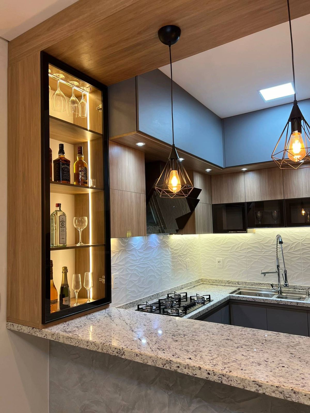 Matte Handleless Kitchen